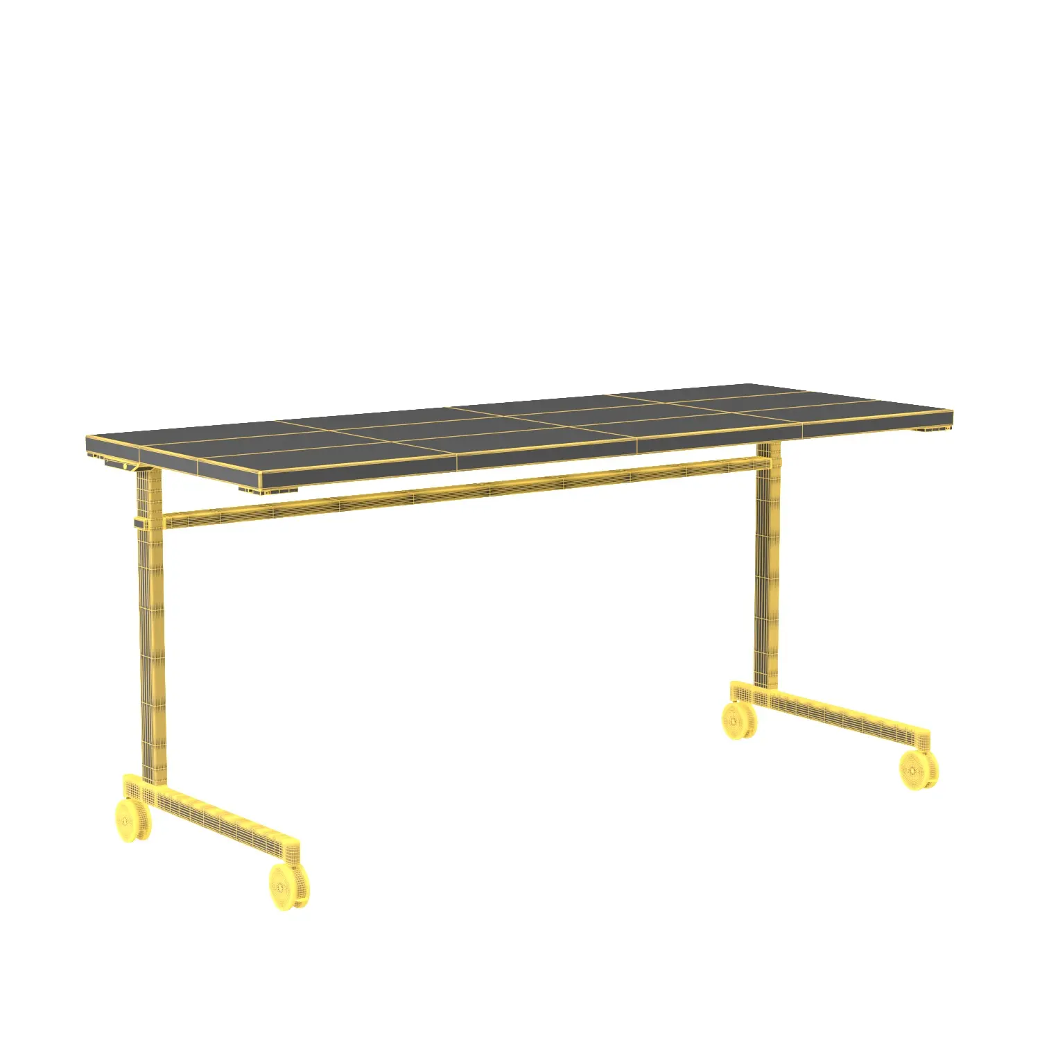 Pixel Simplified C Leg Table 3D Model_07