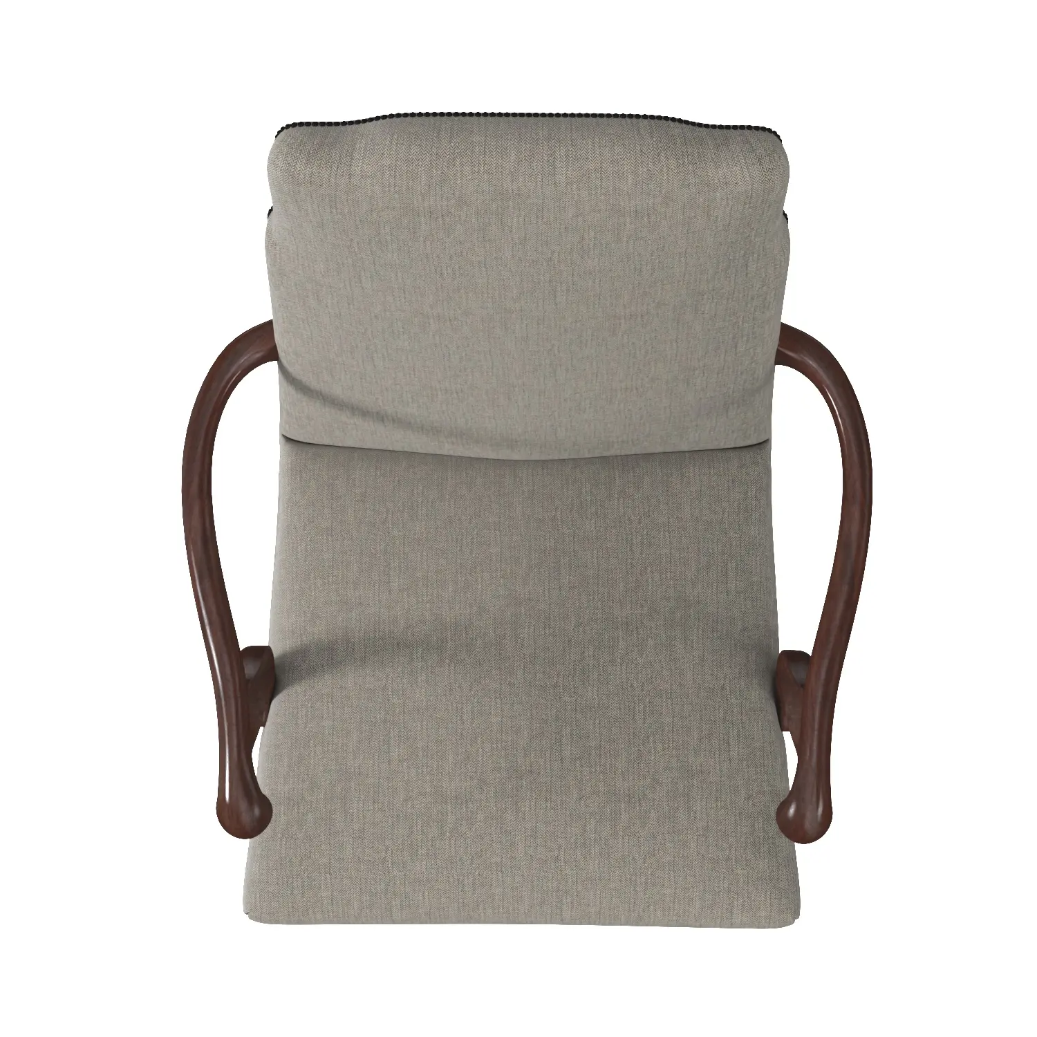 Queen Anne Camelback Elbow Highback Chair 3D Model_03