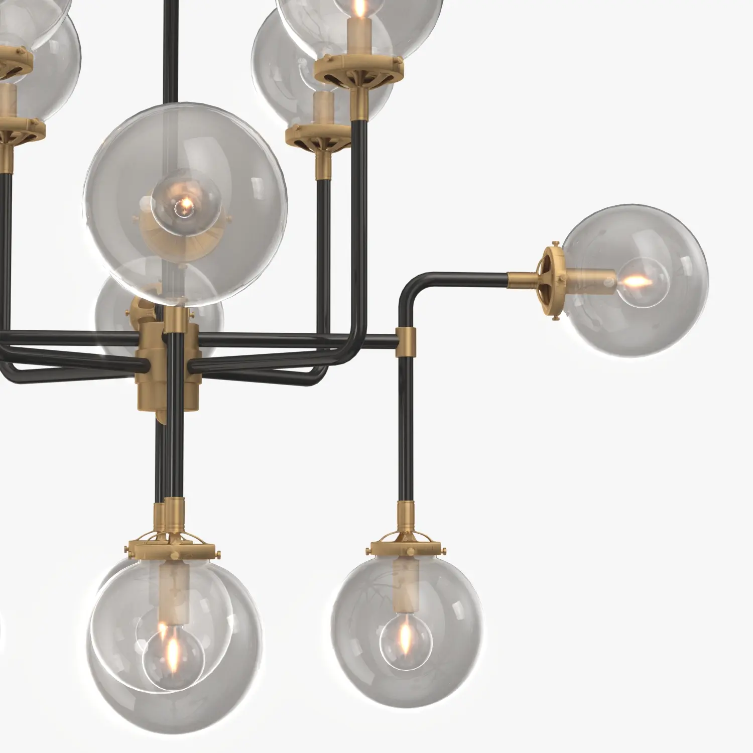 Sale Restoration Hardware Bistro Globe Clear Glass Chandelier 3D Model_05