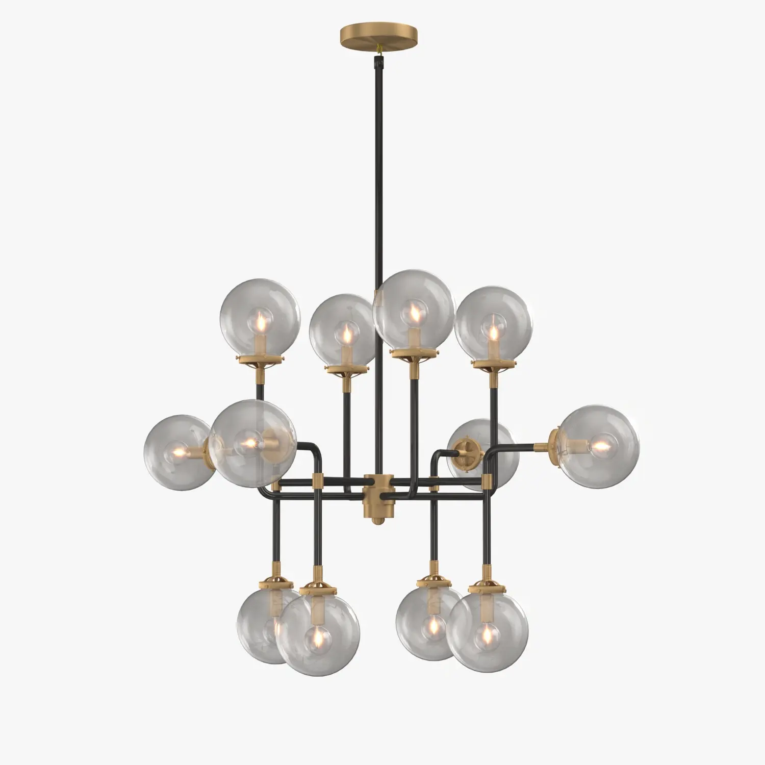 Sale Restoration Hardware Bistro Globe Clear Glass Chandelier 3D Model_03