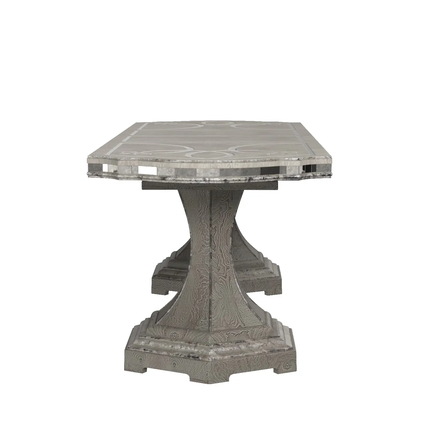 Sanctuary Rectangle Dining Table With 2 20inch Leaves 3D Model_03