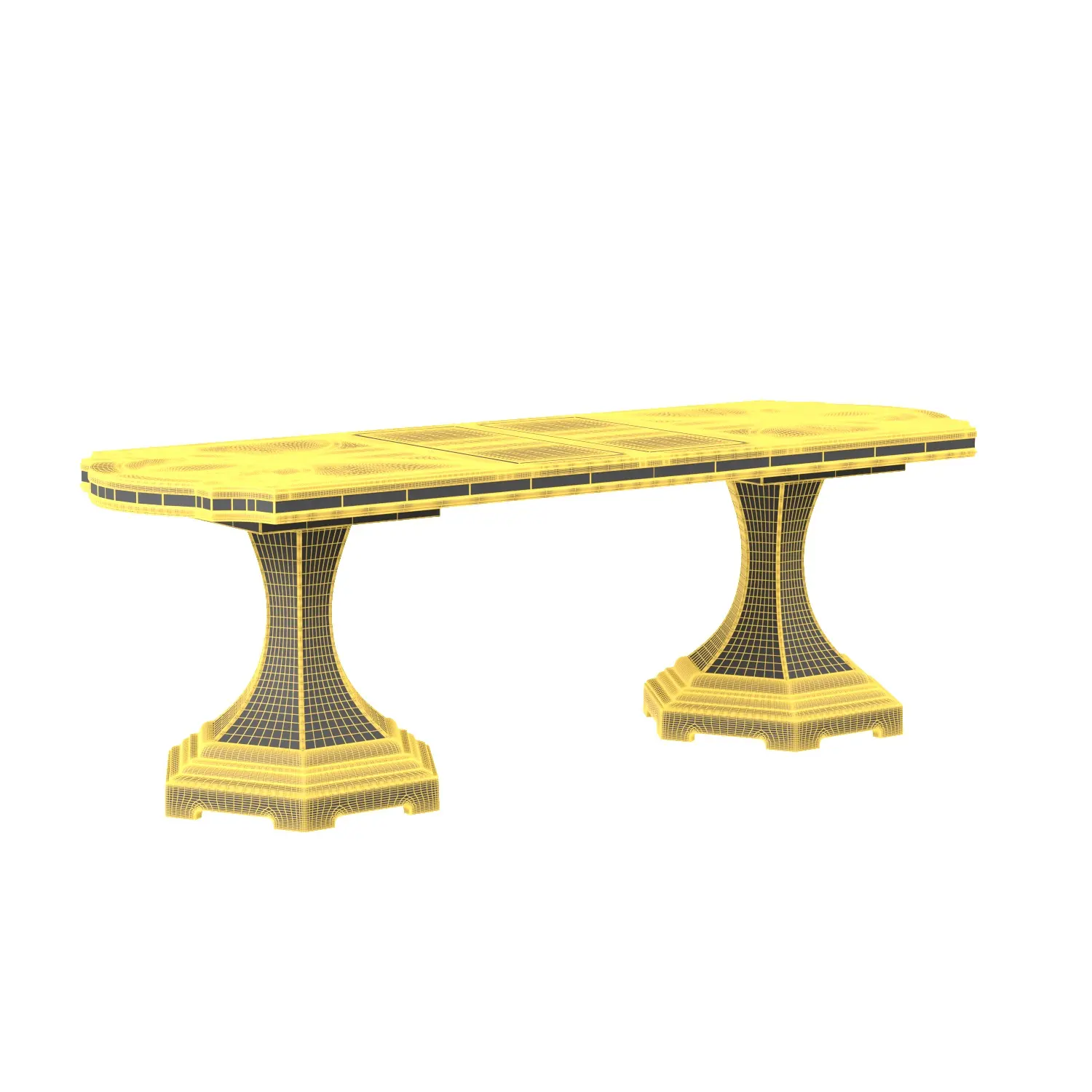 Sanctuary Rectangle Dining Table With 2 20inch Leaves 3D Model_07