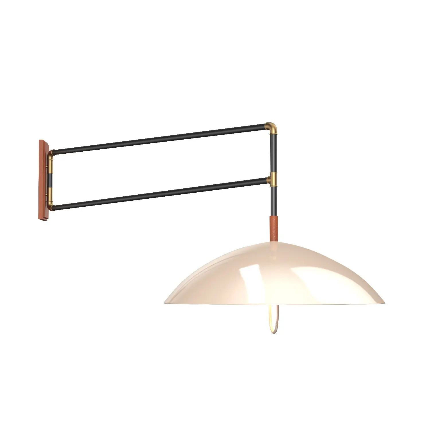 Steel Swing Dome Wall Light 3D Model_03