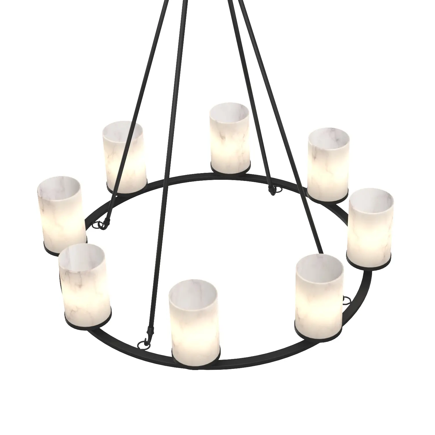 Windham Round Alabaster Chandelier 3D Model_04