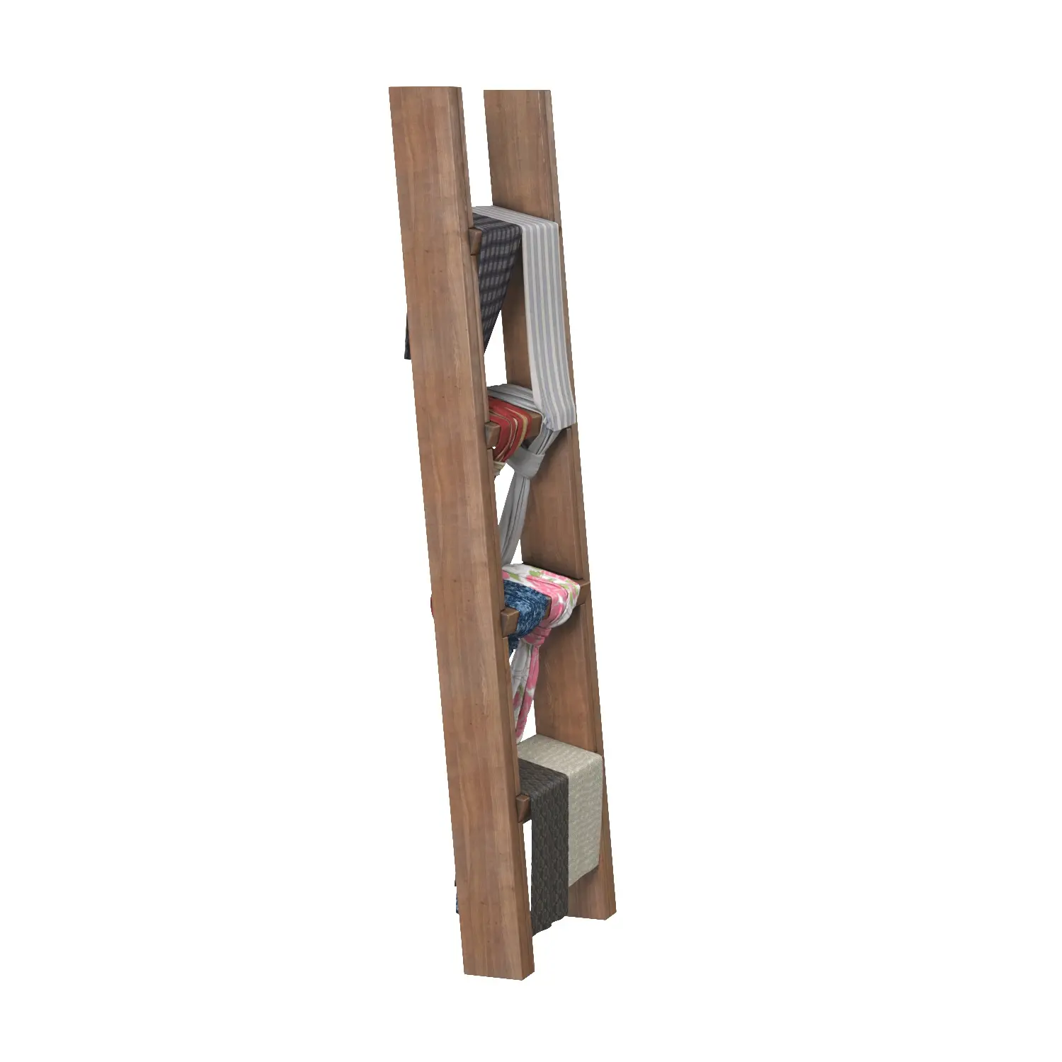 Wood Ladders Scarf Display 6 3D Model_03