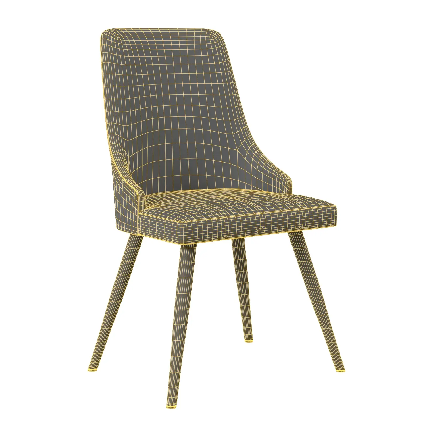 Zoi Upholstered Dining Chair 3D Model_07