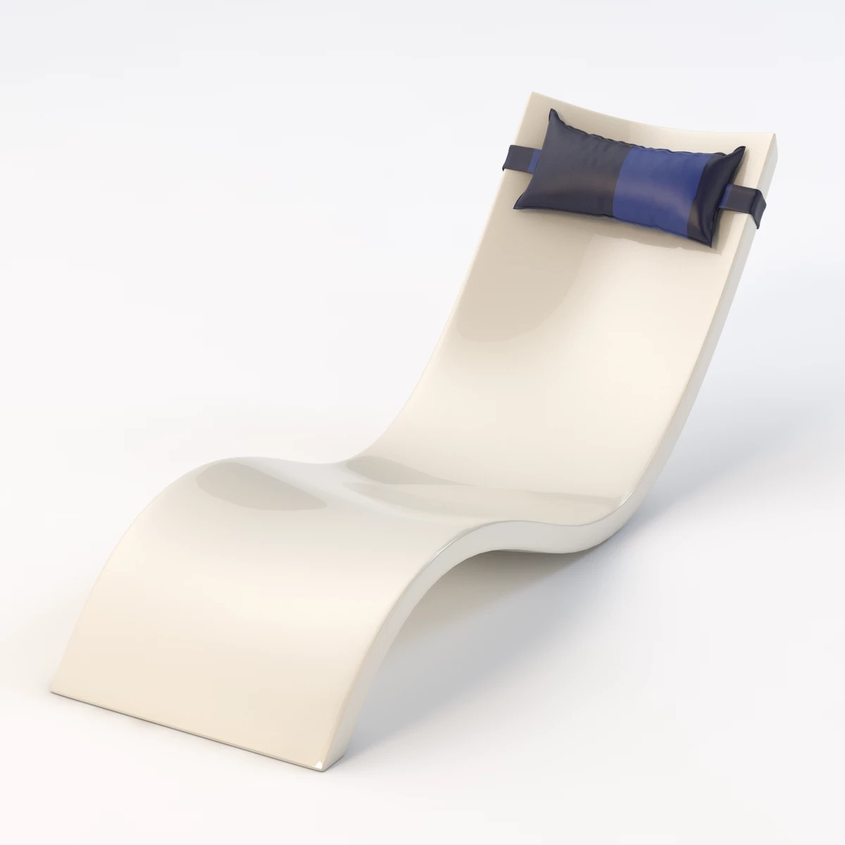 Collection of Four Modern Sun Lounger 3D Day Bed Models 3D Model_04