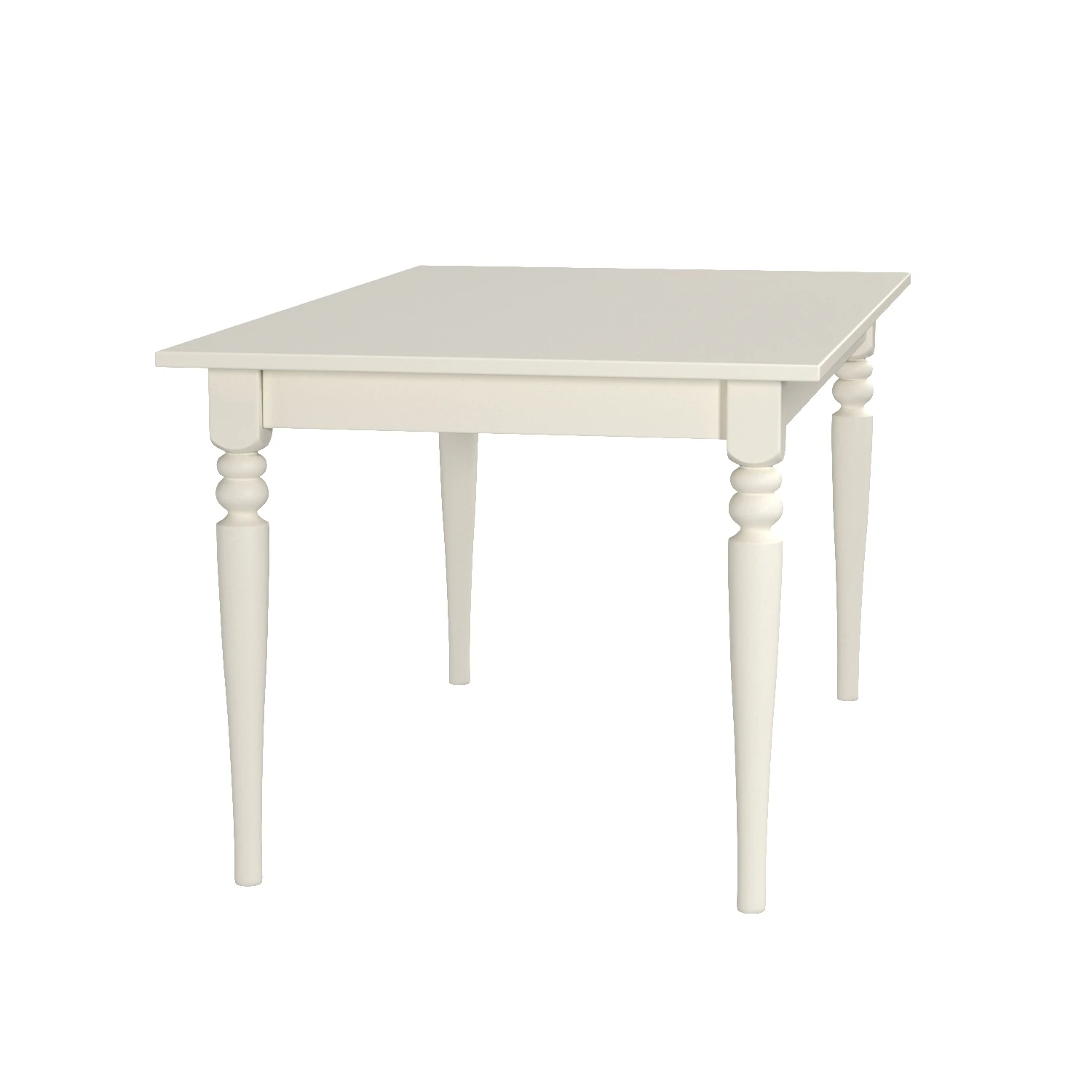 Ingatorp Extendable White Table PBR 3D Model_03