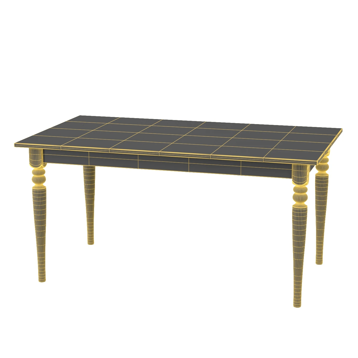 Ingatorp Extendable White Table PBR 3D Model_07