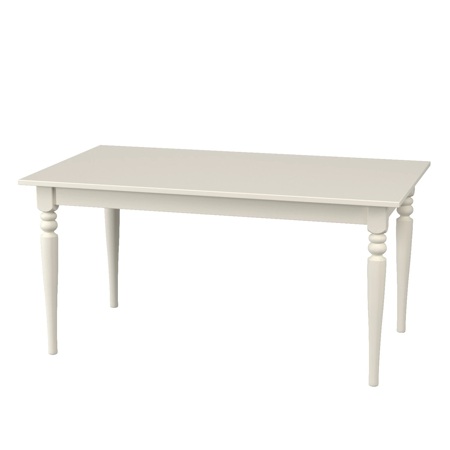 Ingatorp Extendable White Table PBR 3D Model_01