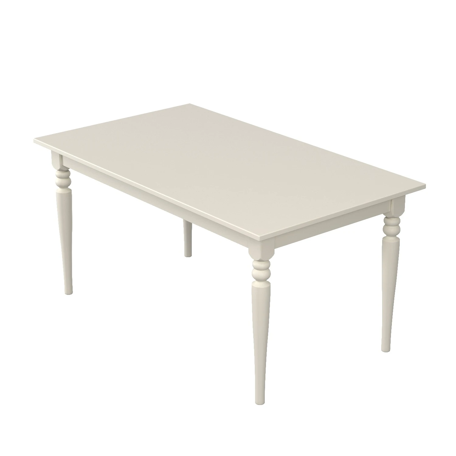 Ingatorp Extendable White Table PBR 3D Model_06