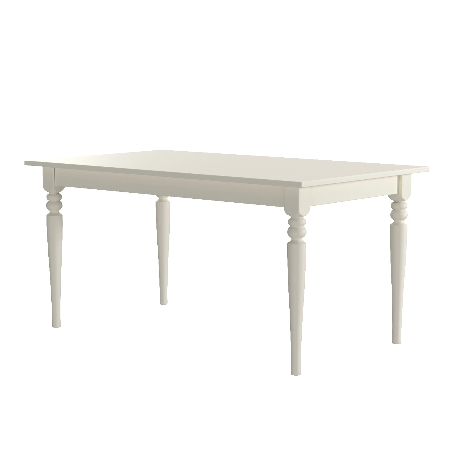 Ingatorp Extendable White Table PBR 3D Model_04