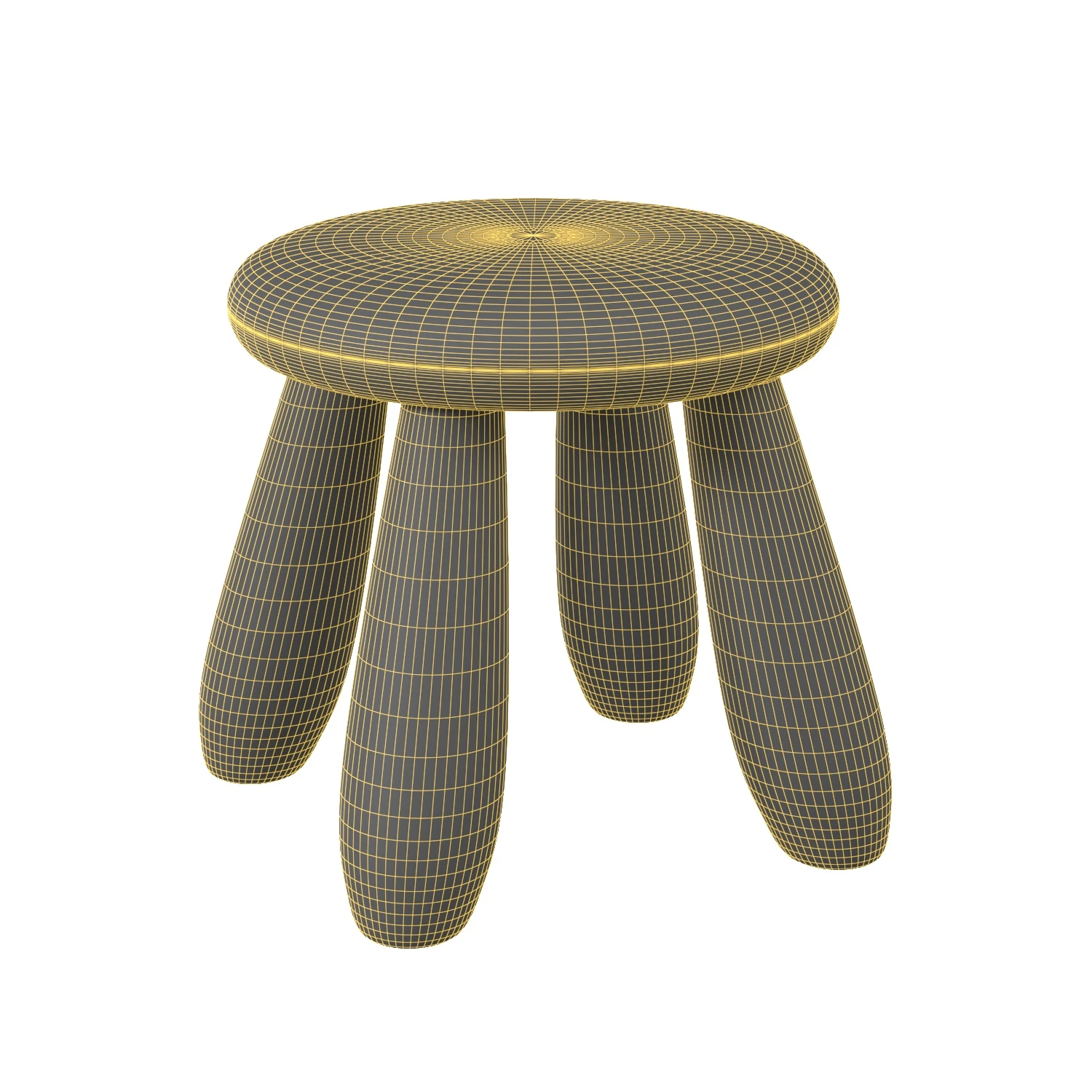 Mammut Childrens Stool PBR 3D Model_07