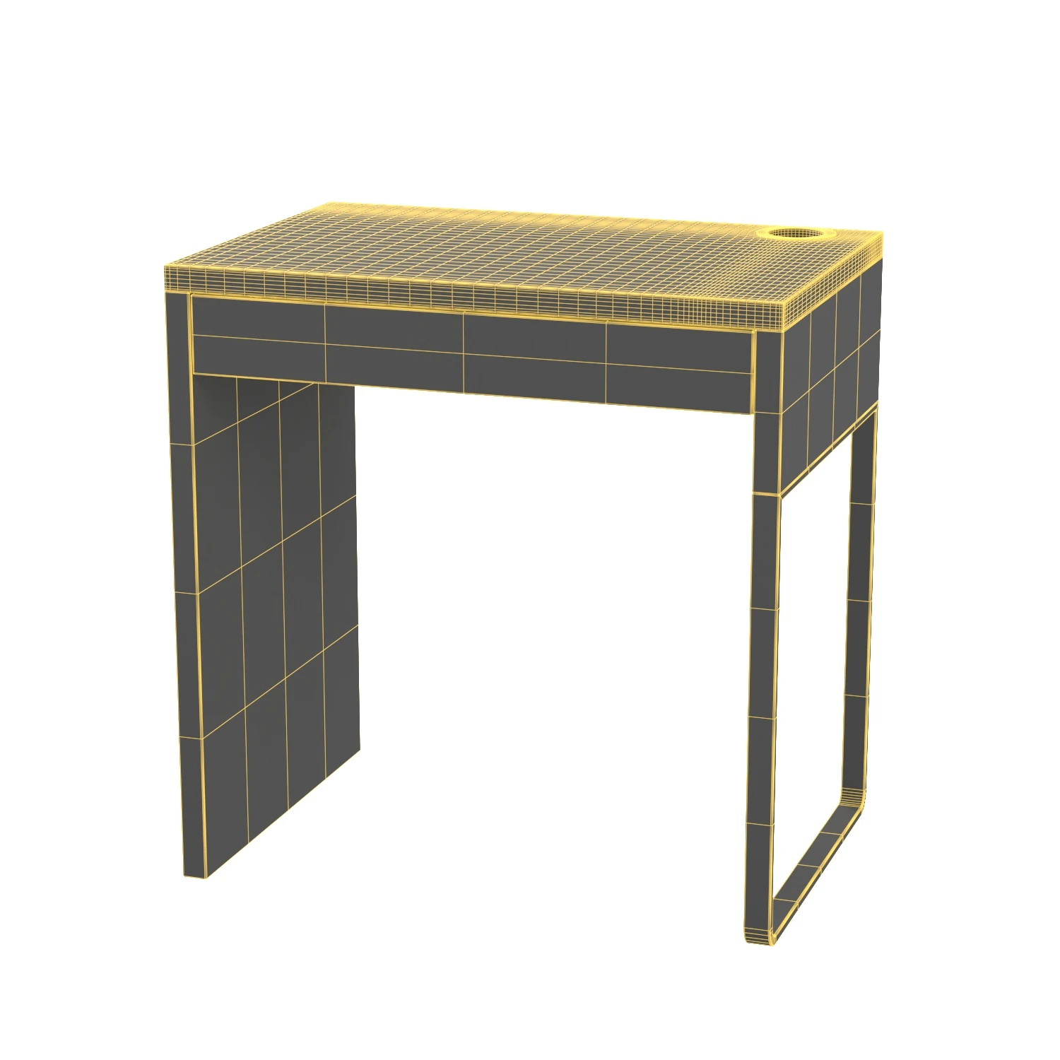 Rectangular Micke Desk PBR 3D Model_07