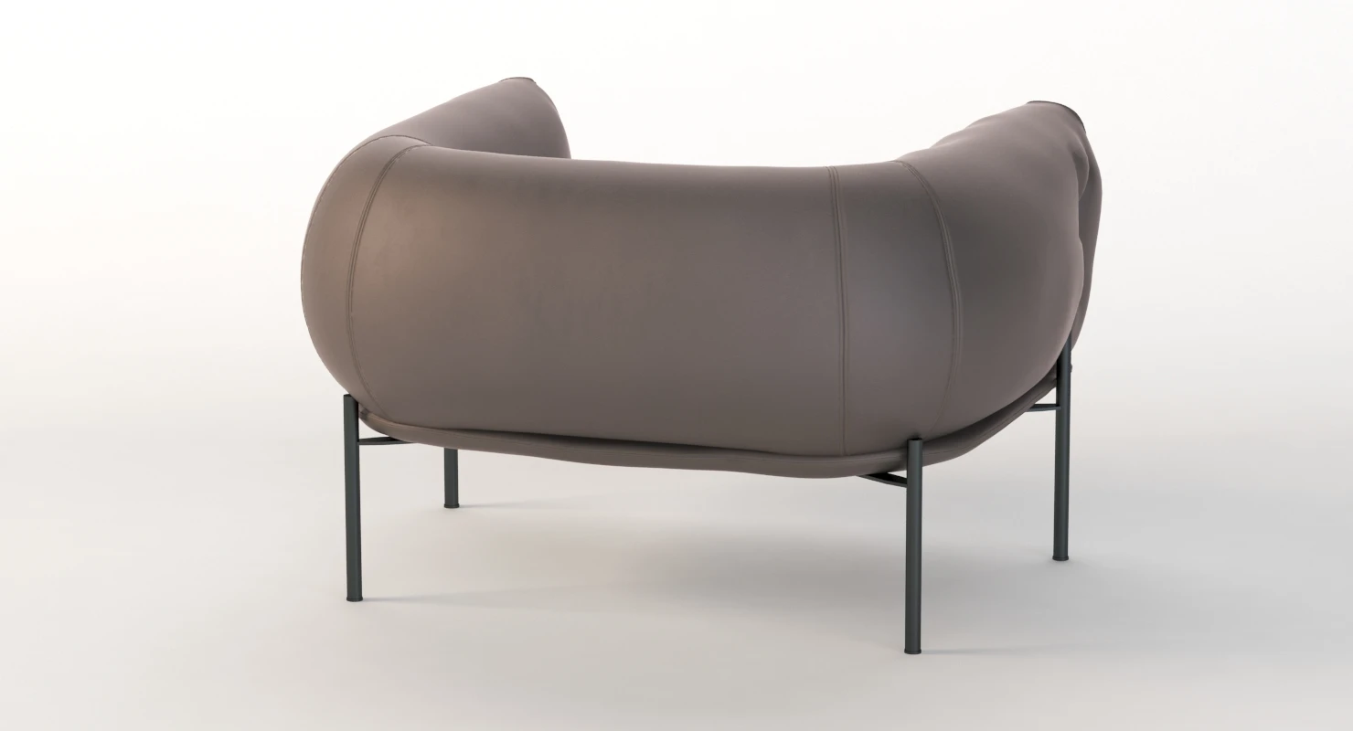 Rondo Leather Lounge Armchair By Lucy Kurrein 3D Model_05