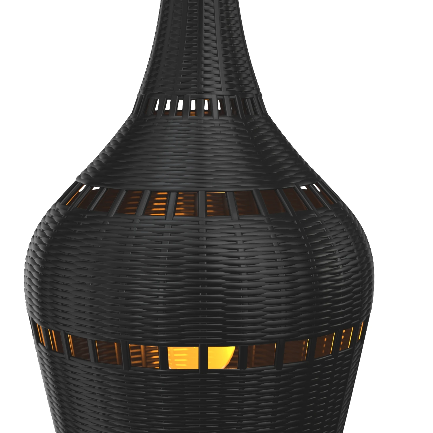 Montauk Handwoven Rattan Teardrop Pendant 20 Inch 3D Model_05