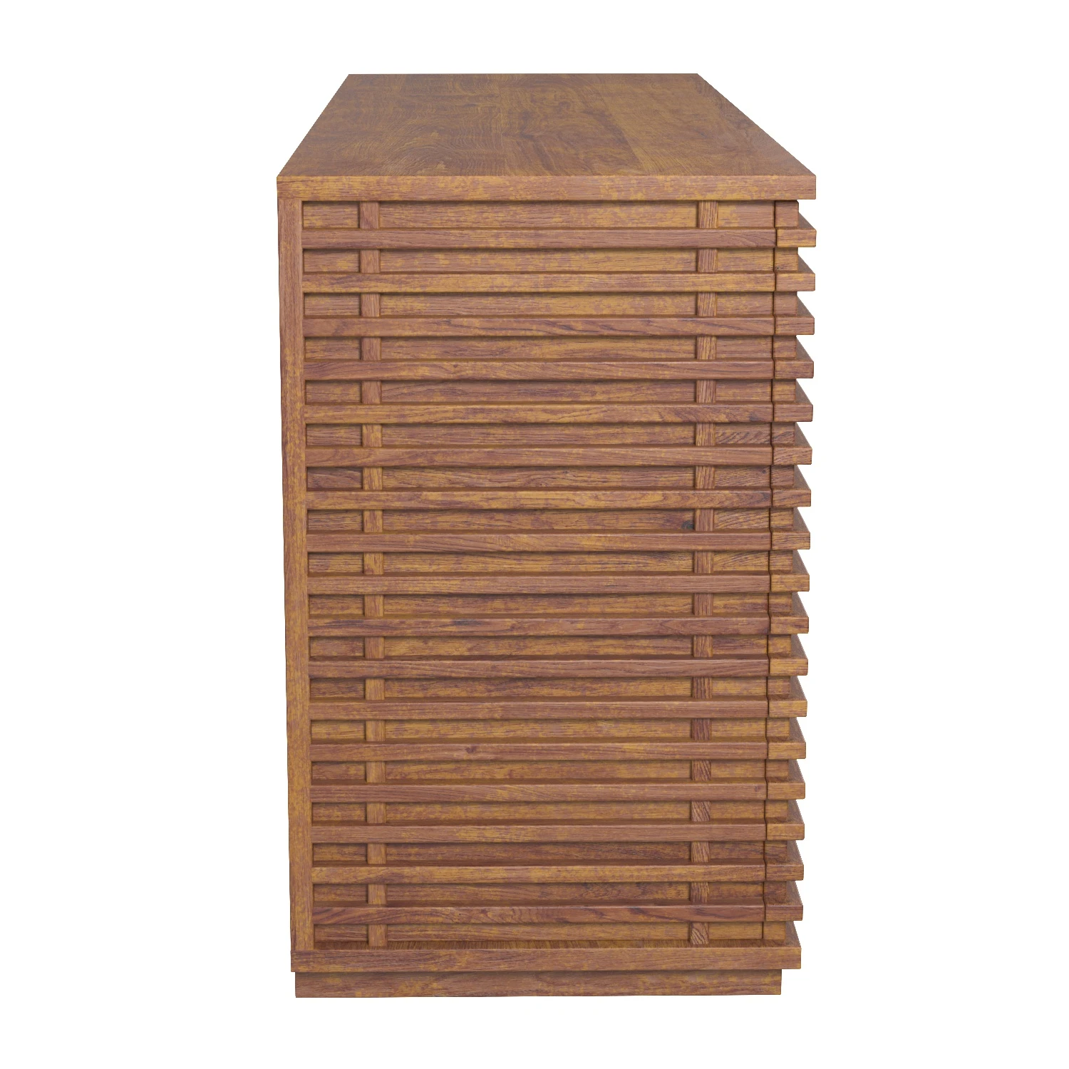 Linear 6 Drawer Walnut Dresser 3D Model_03