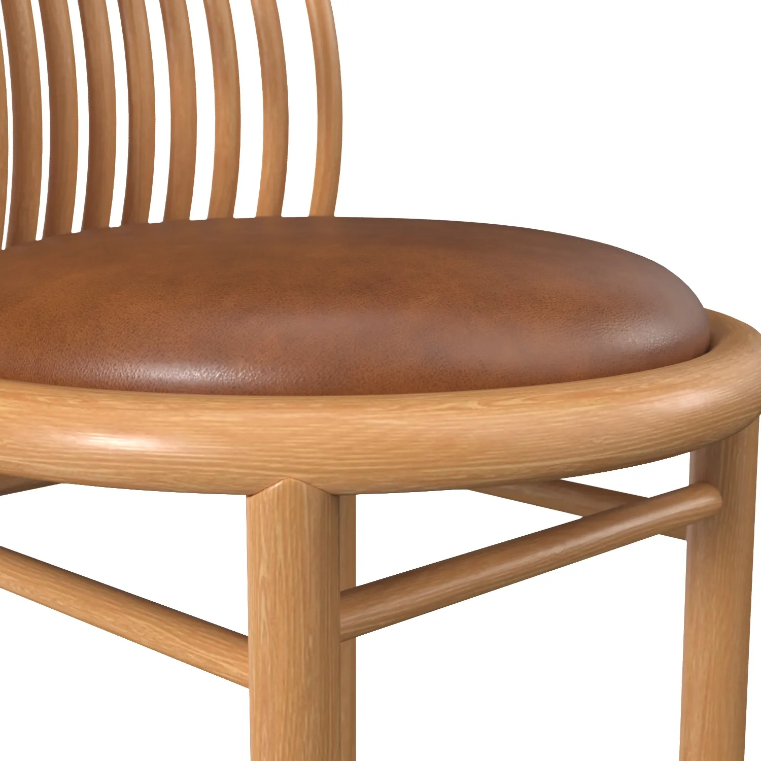 Mathilde Leather Dining Chair PBR 3D Model_05