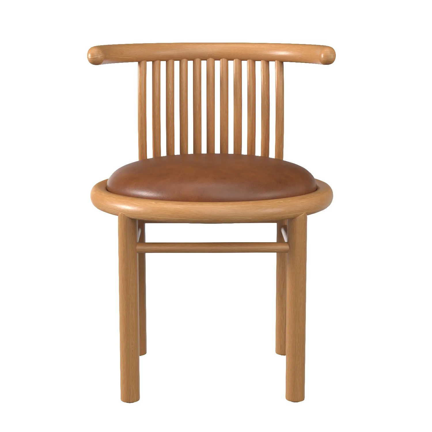 Mathilde Leather Dining Chair PBR 3D Model_06