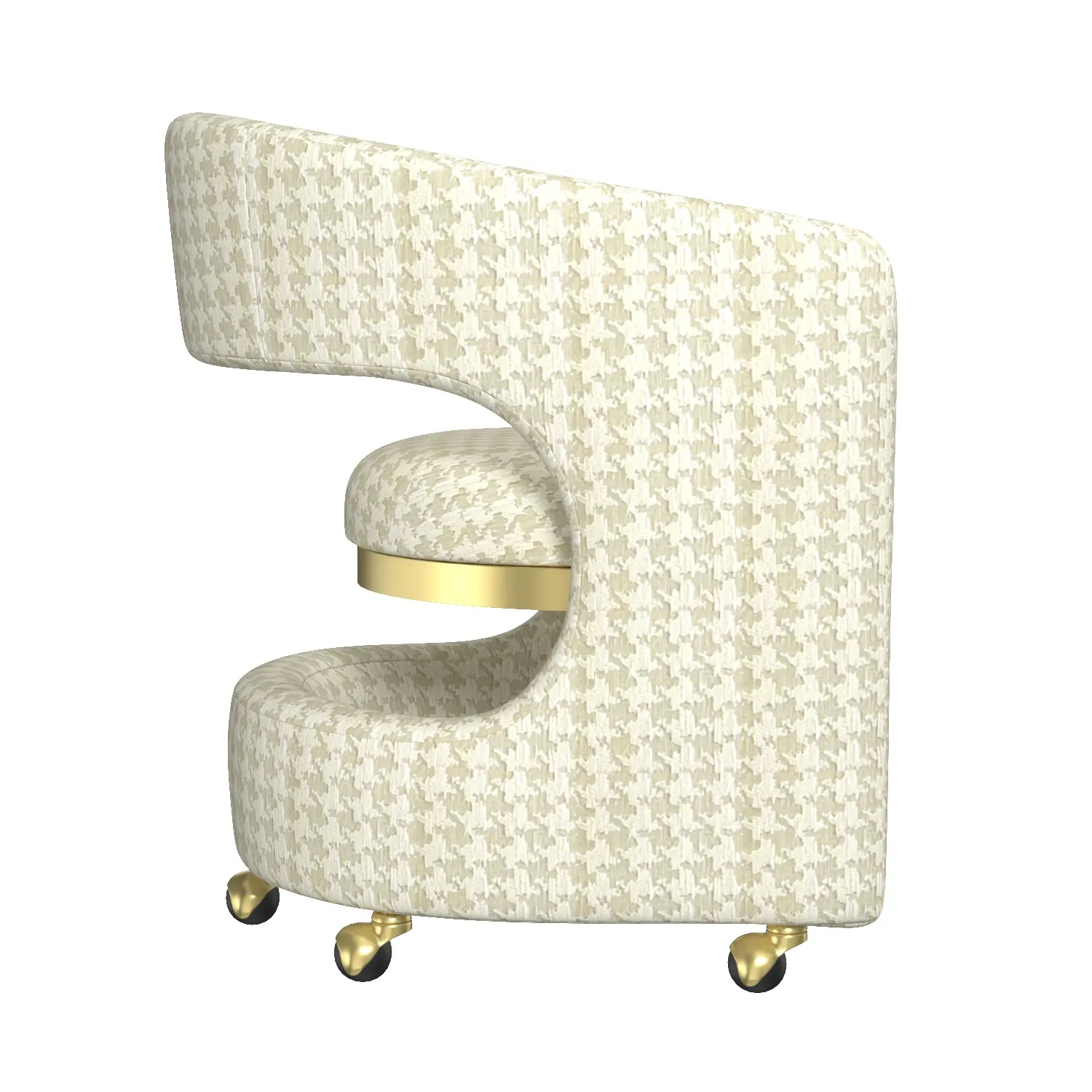 Sarrono Curved Neutral Swivel Desk Chair PBR 3D Model_03