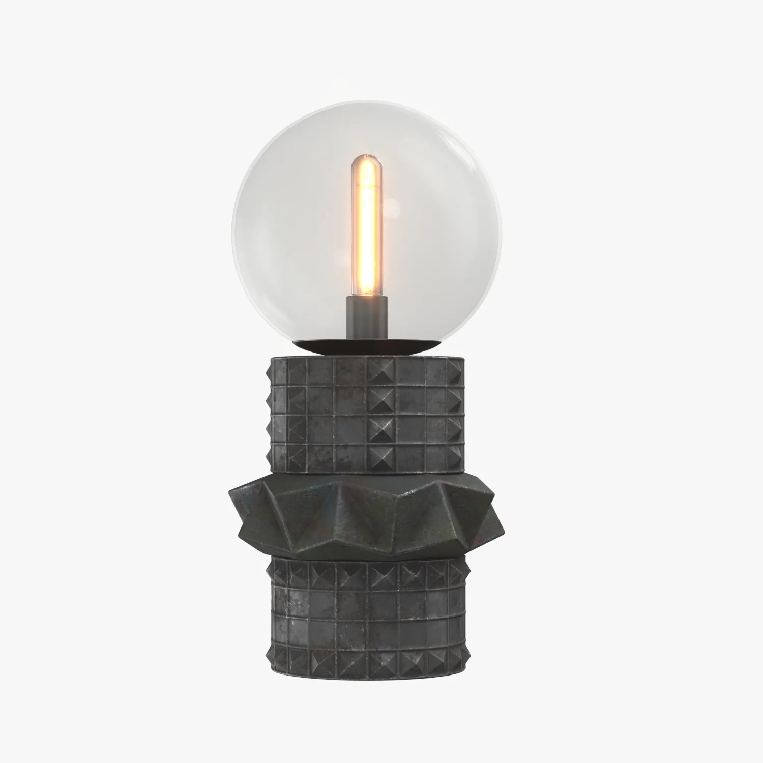 Totem Table Lamp 3 Part Clear 3D Model_03