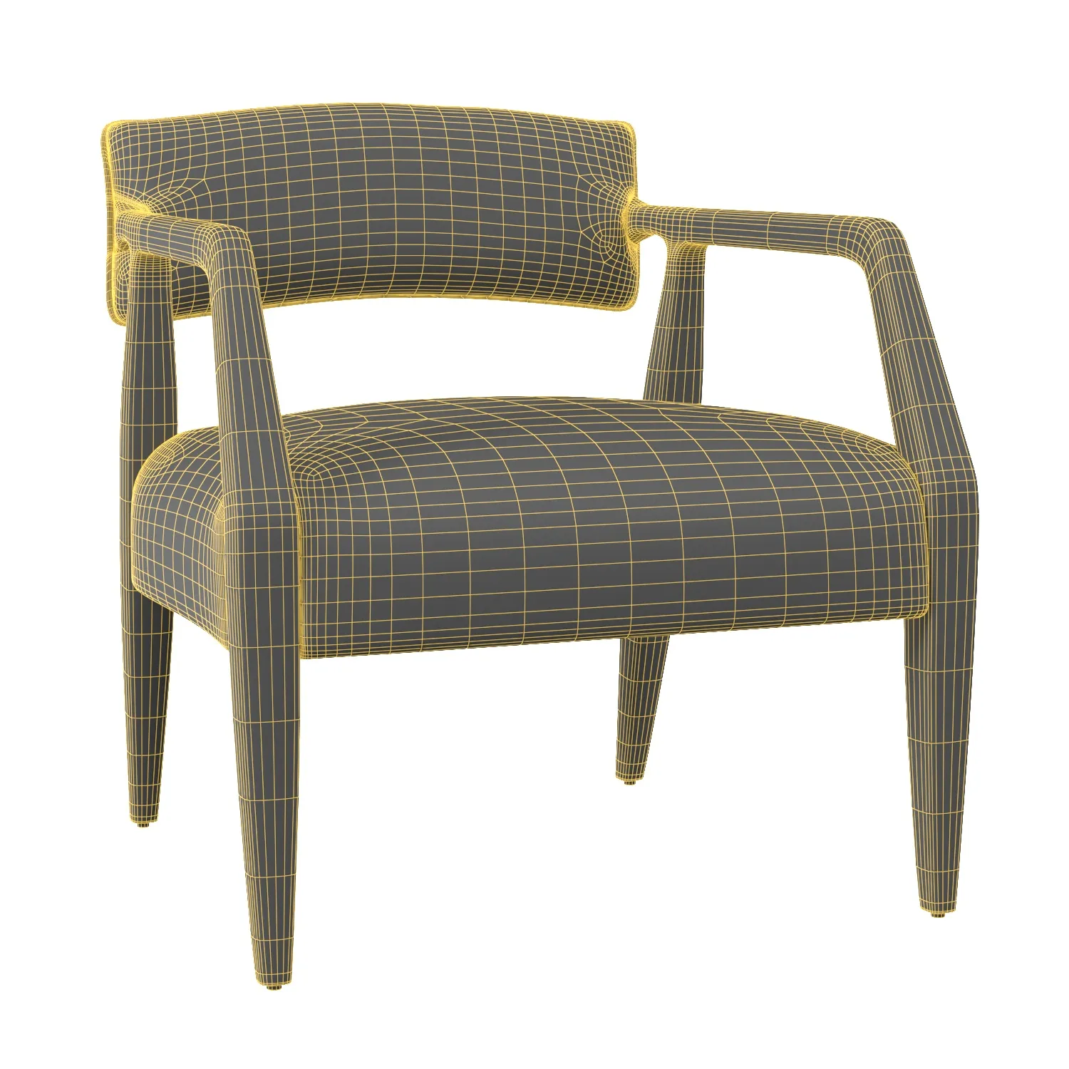Tyler Burnt Auburn Green Velvet Arm Chair 3D Model_07