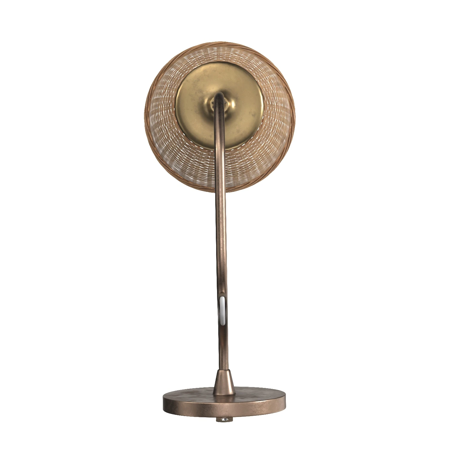 Swedish Wall Light Brass Rattan Sweden 1922 PBR 3D Model_04