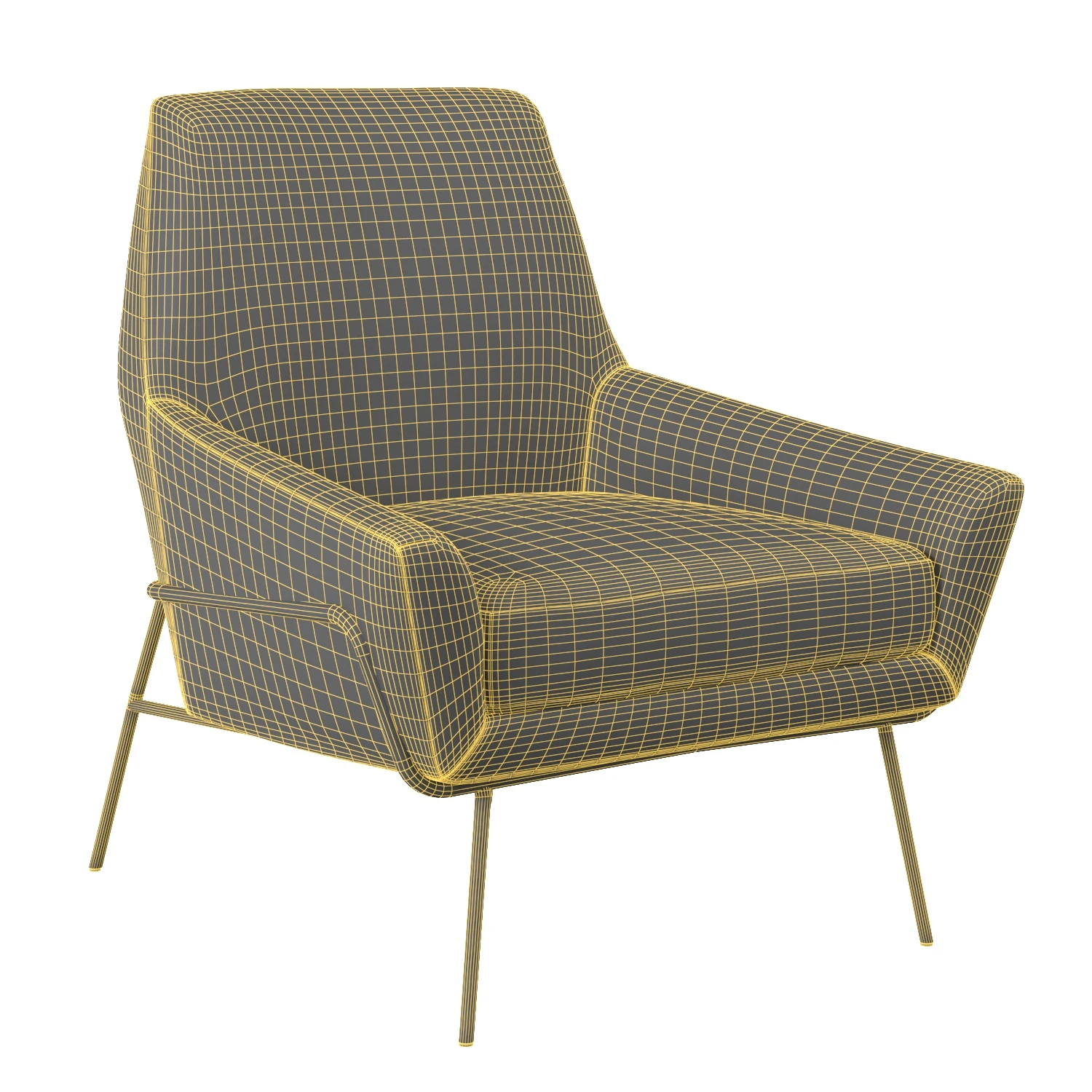 Lucas Wire Base Chair PBR 3D Model_07