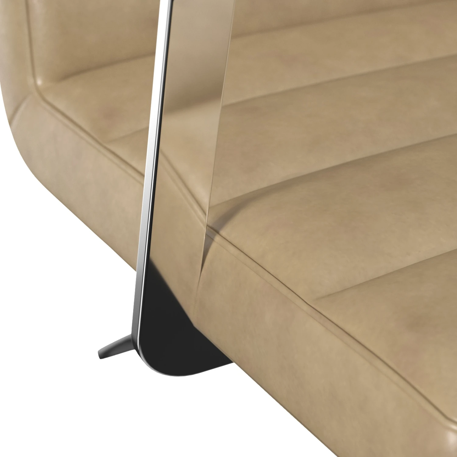 Duet Conference Tubular Arms Quilting Chair PBR 3D Model_05