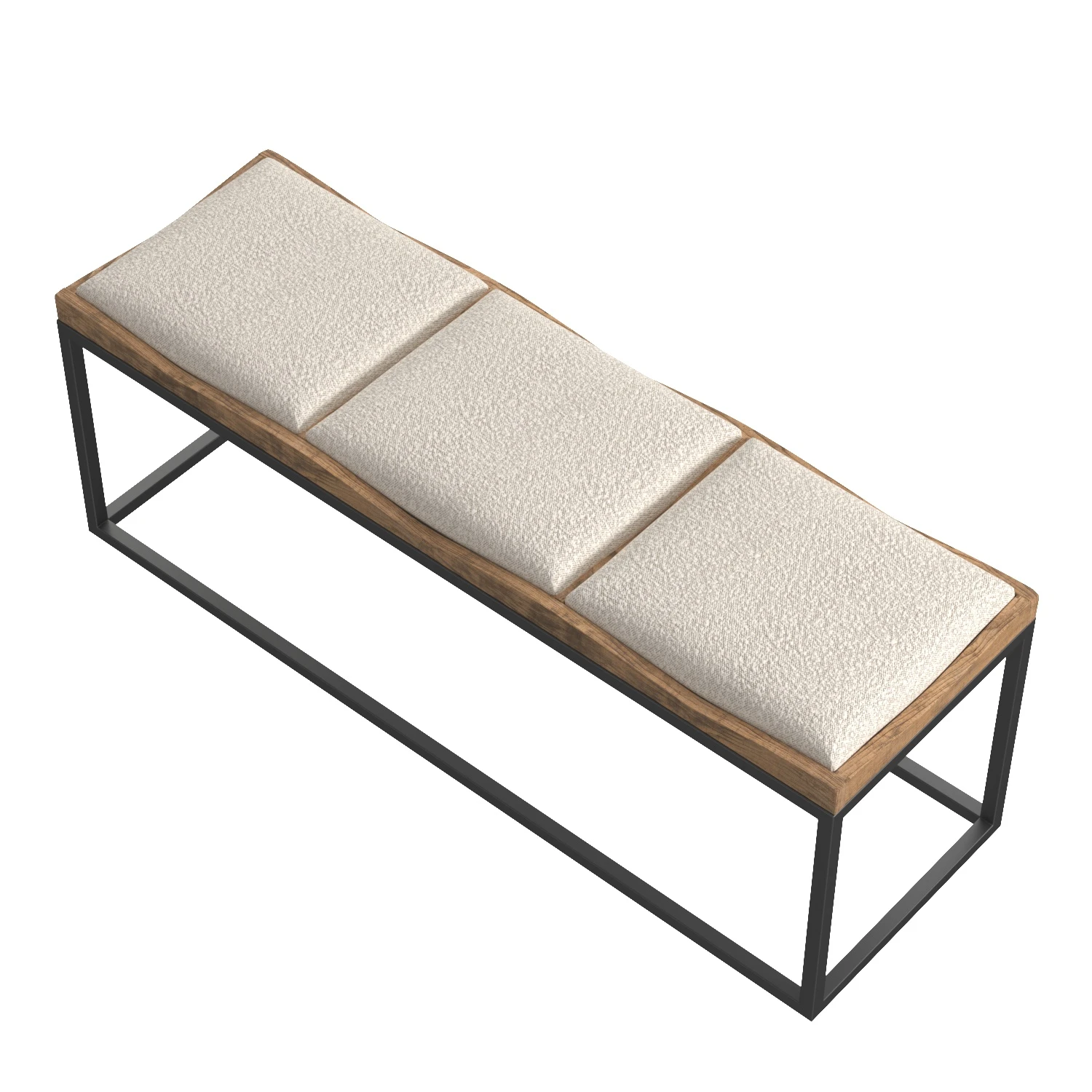 Josephine Bench Knoll Natural PBR 3D Model_06