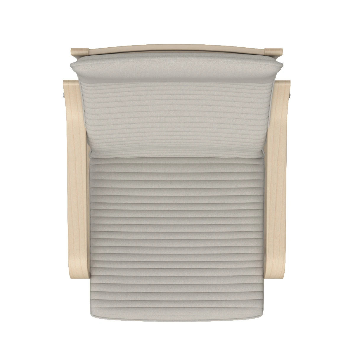 Poang Armchair With Footstool 3D Model_04