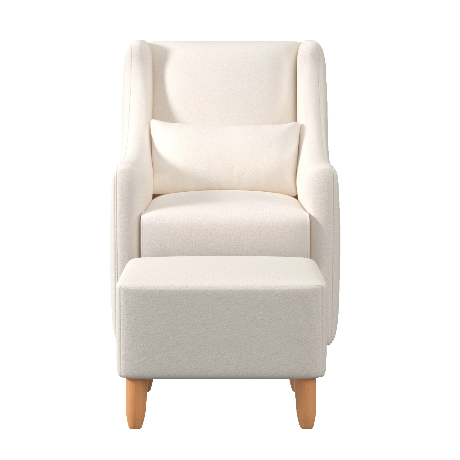 Toco Swivel Glider Ottoman With Footstool PBR 3D Model_06