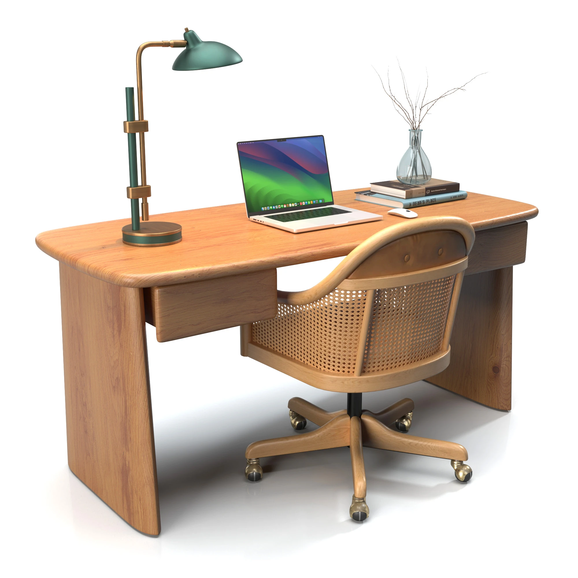 Office Set 02 3D Model_04