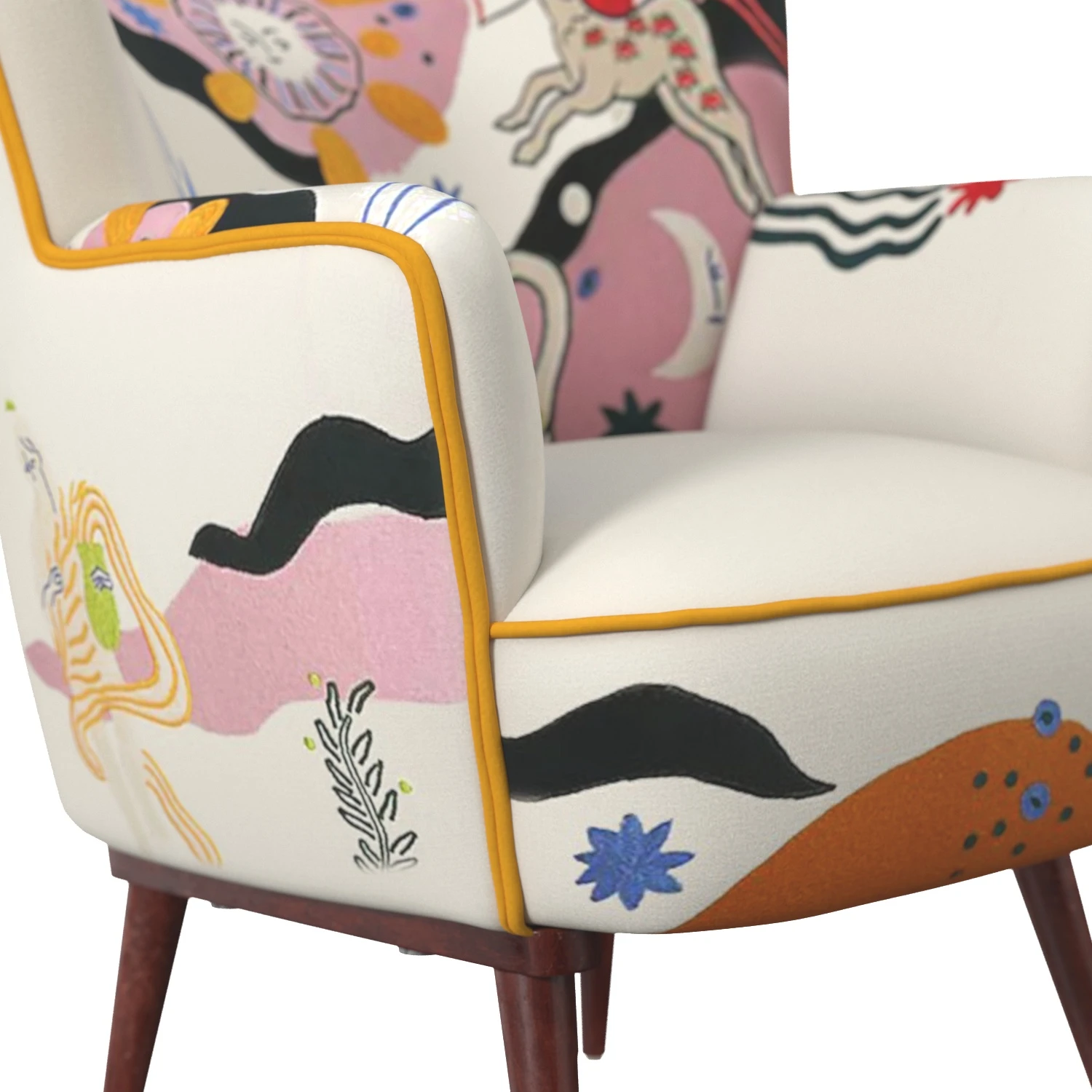 Celestial Petite Accent Chair PBR 3D Model_05