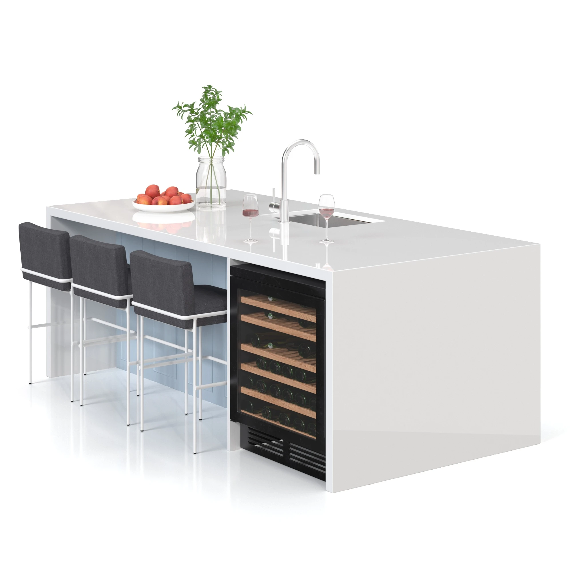Kitchen Island Countertop 06 3D Model_01