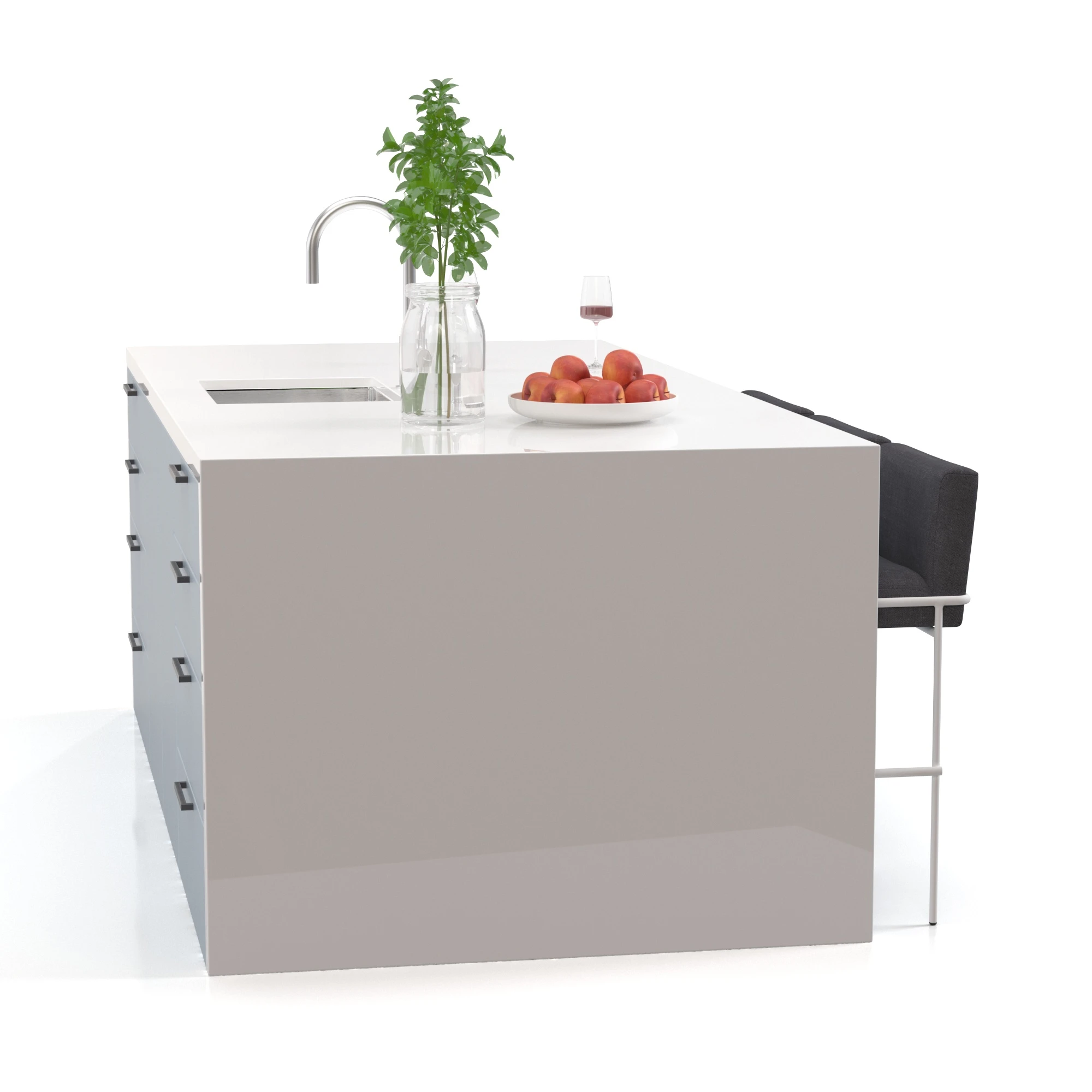 Kitchen Island Countertop 06 3D Model_03