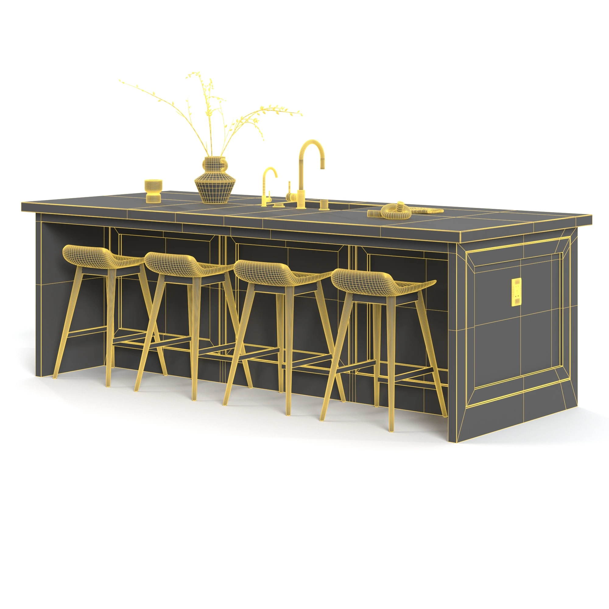 Kitchen Island Countertop 09 3D Model_07