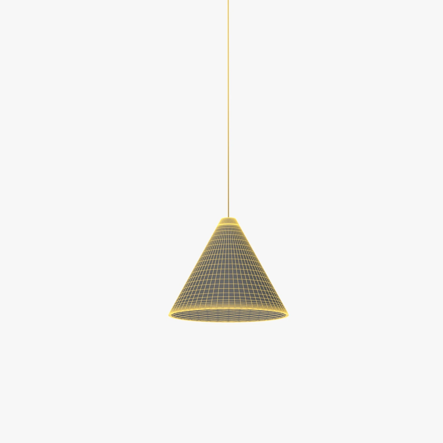 String Light Cone Pendant PBR 3D Model_07