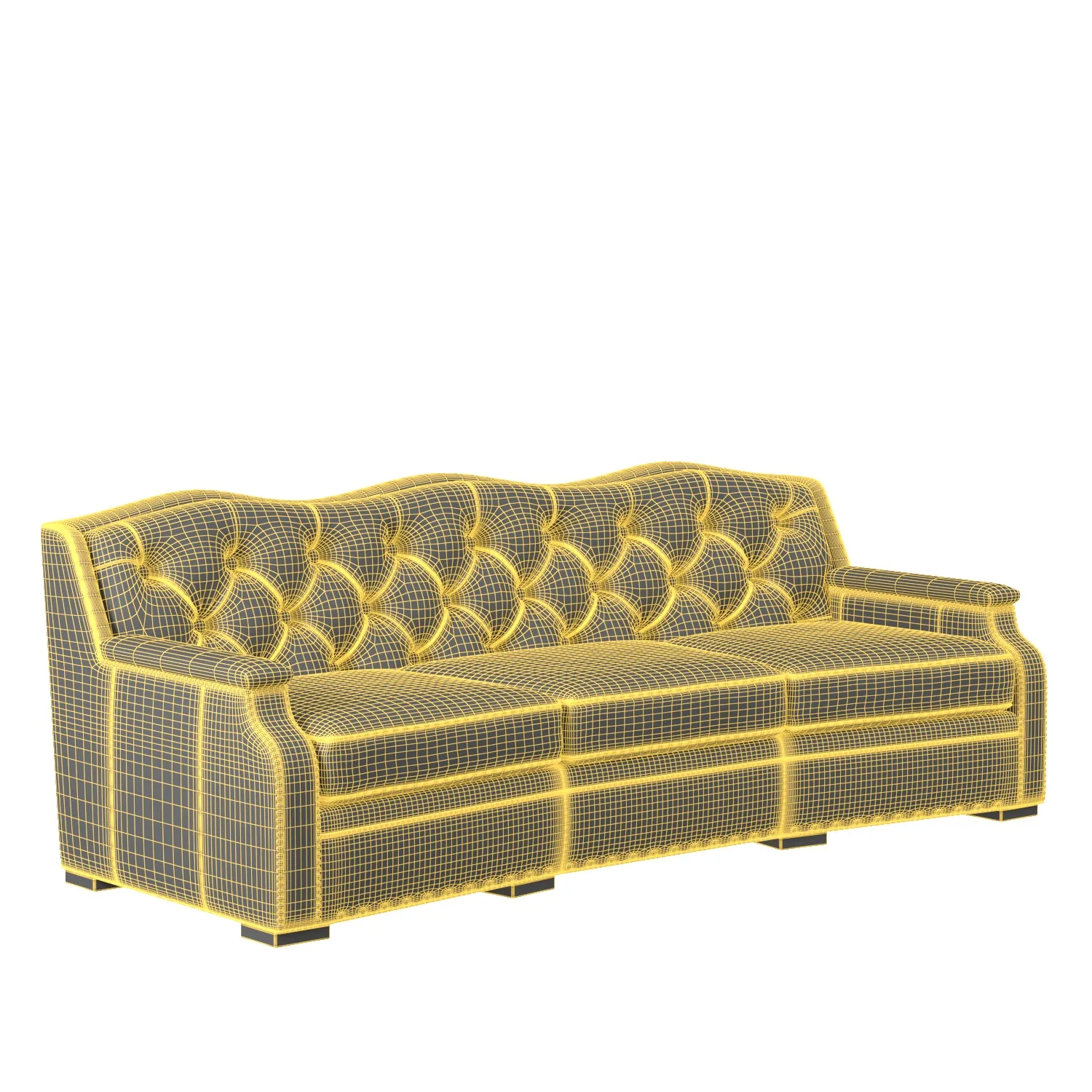 Chestnut Western Leather Sofa PBR 3D Model_07