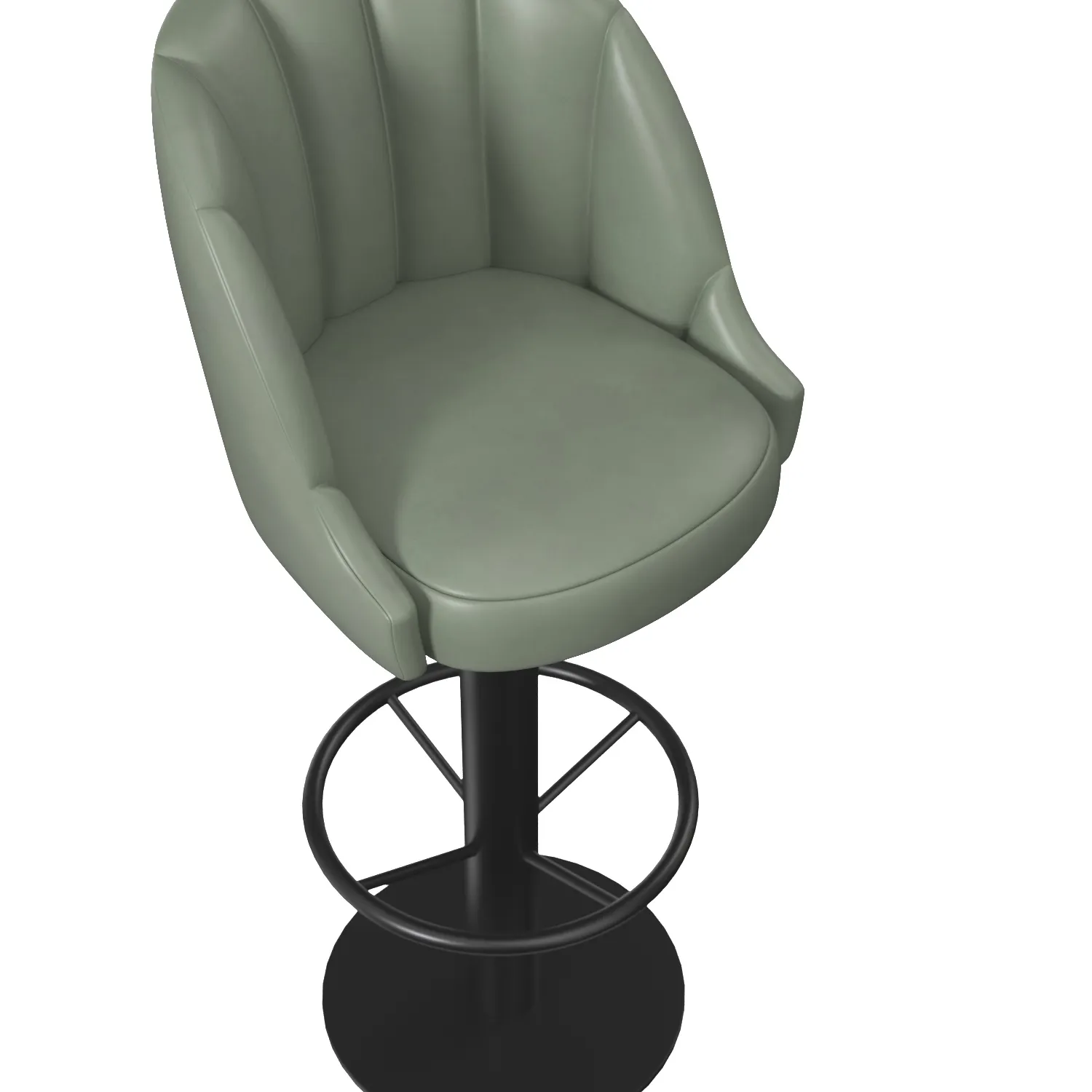 Classic Simple Metal kitchen Bar Stool PBR 3D Model_05