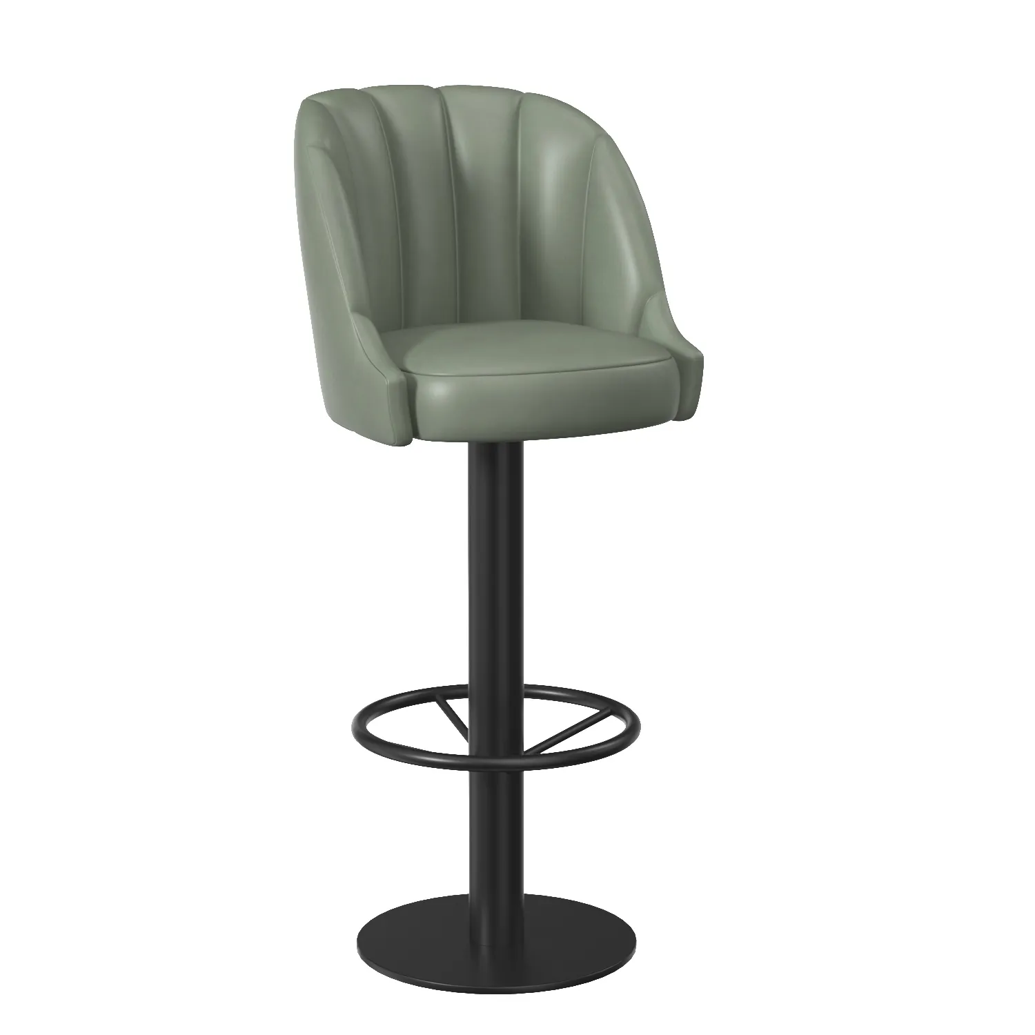 Classic Simple Metal kitchen Bar Stool PBR 3D Model_01