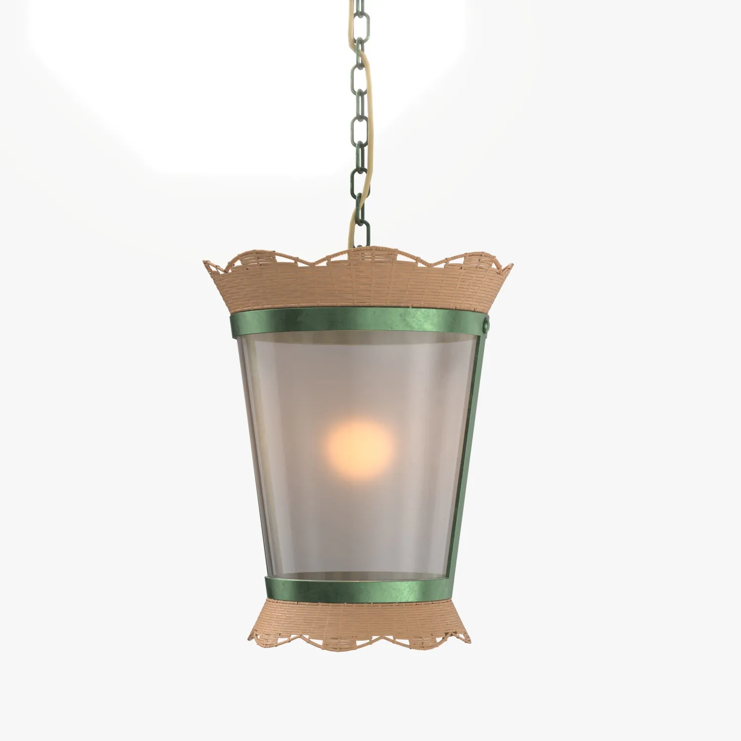 Matilda Goad Co Rattan Scalloped Pendant PBR 3D Model_04