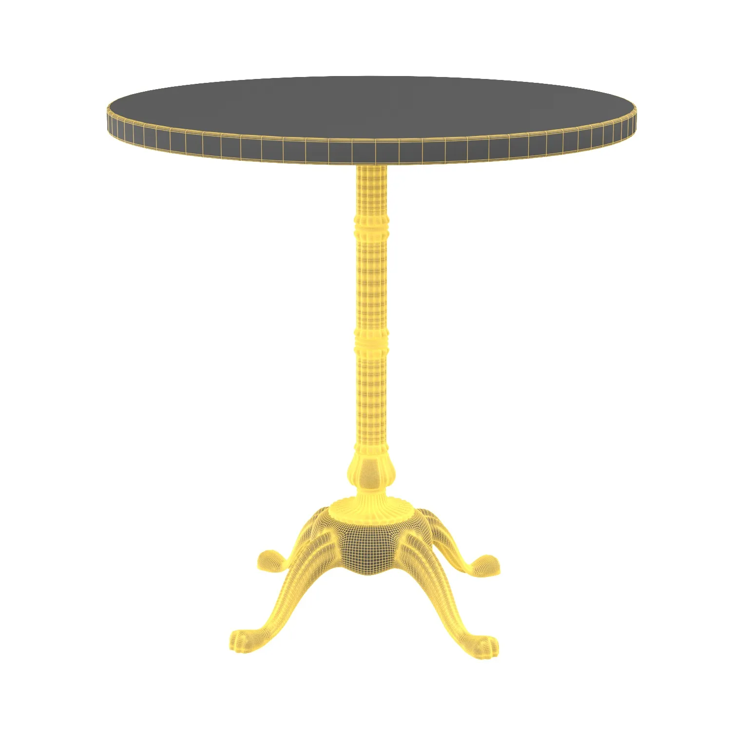 Round Pedestal Dining Table PBR 3D Model_07