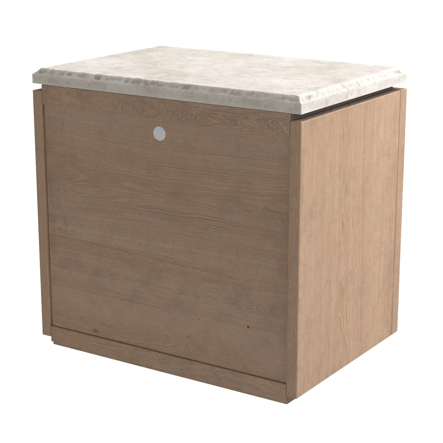 Sofita Marble Nightstand White Oak PBR 3D Model_06