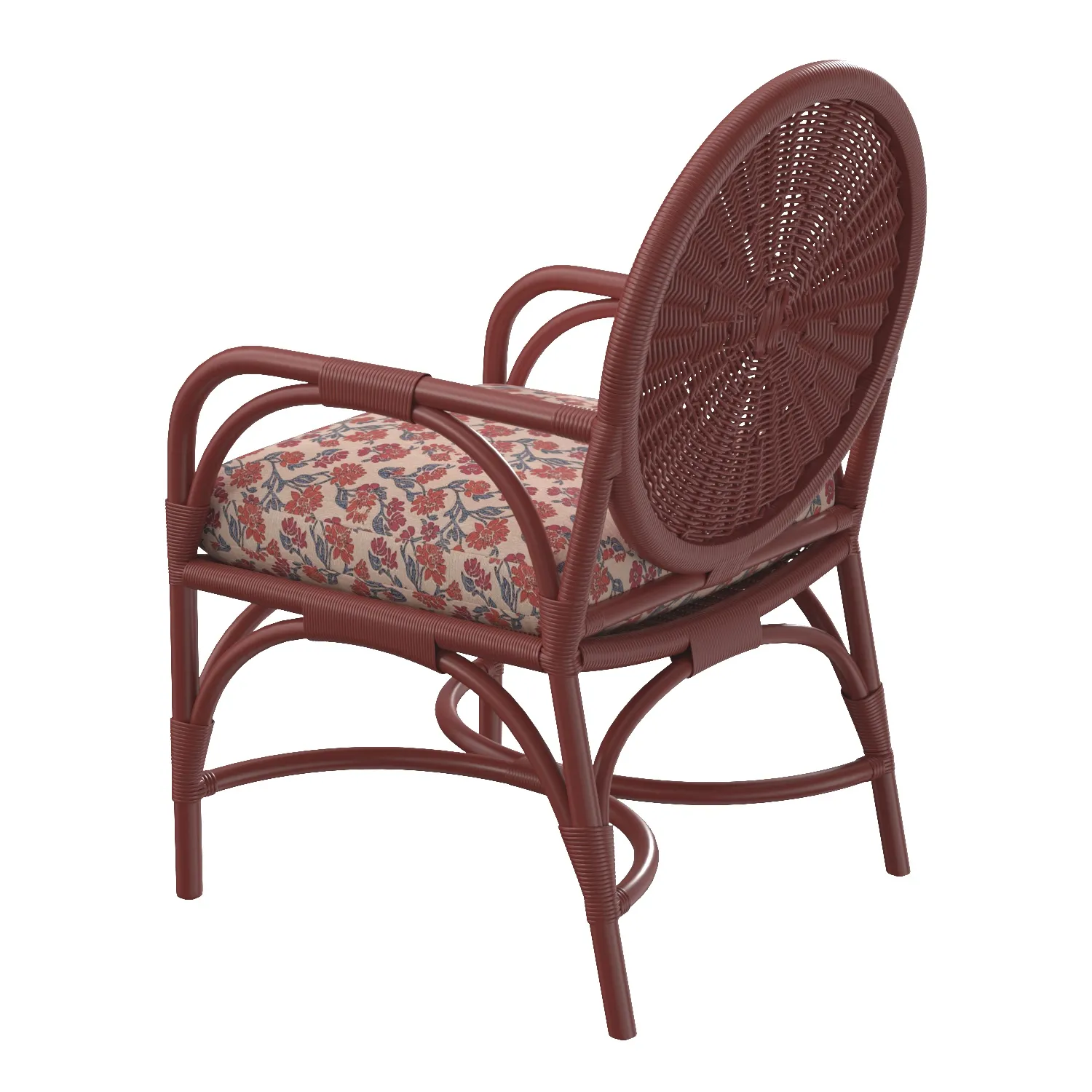 The Rattan Carousel Armchair PBR 3D Model_04