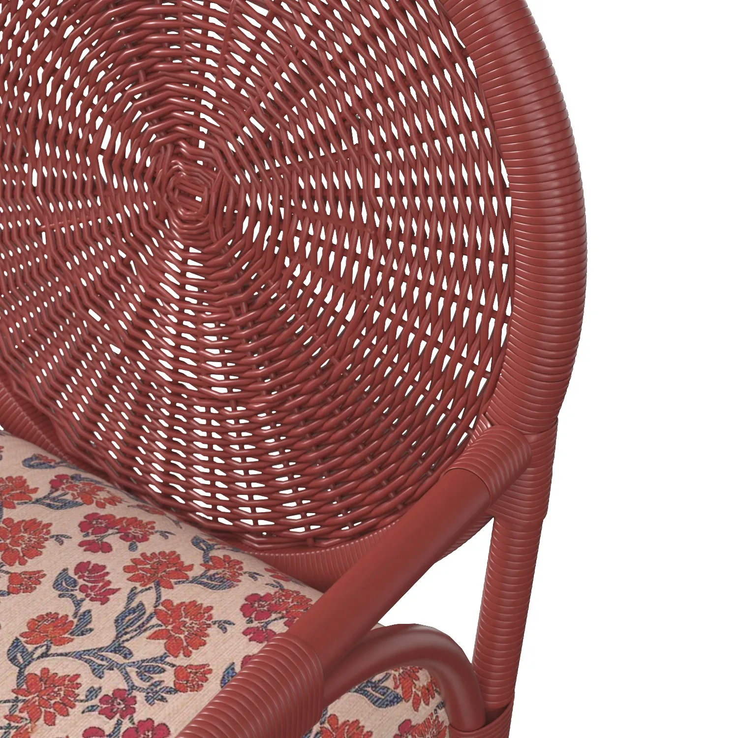 The Rattan Carousel Armchair PBR 3D Model_05