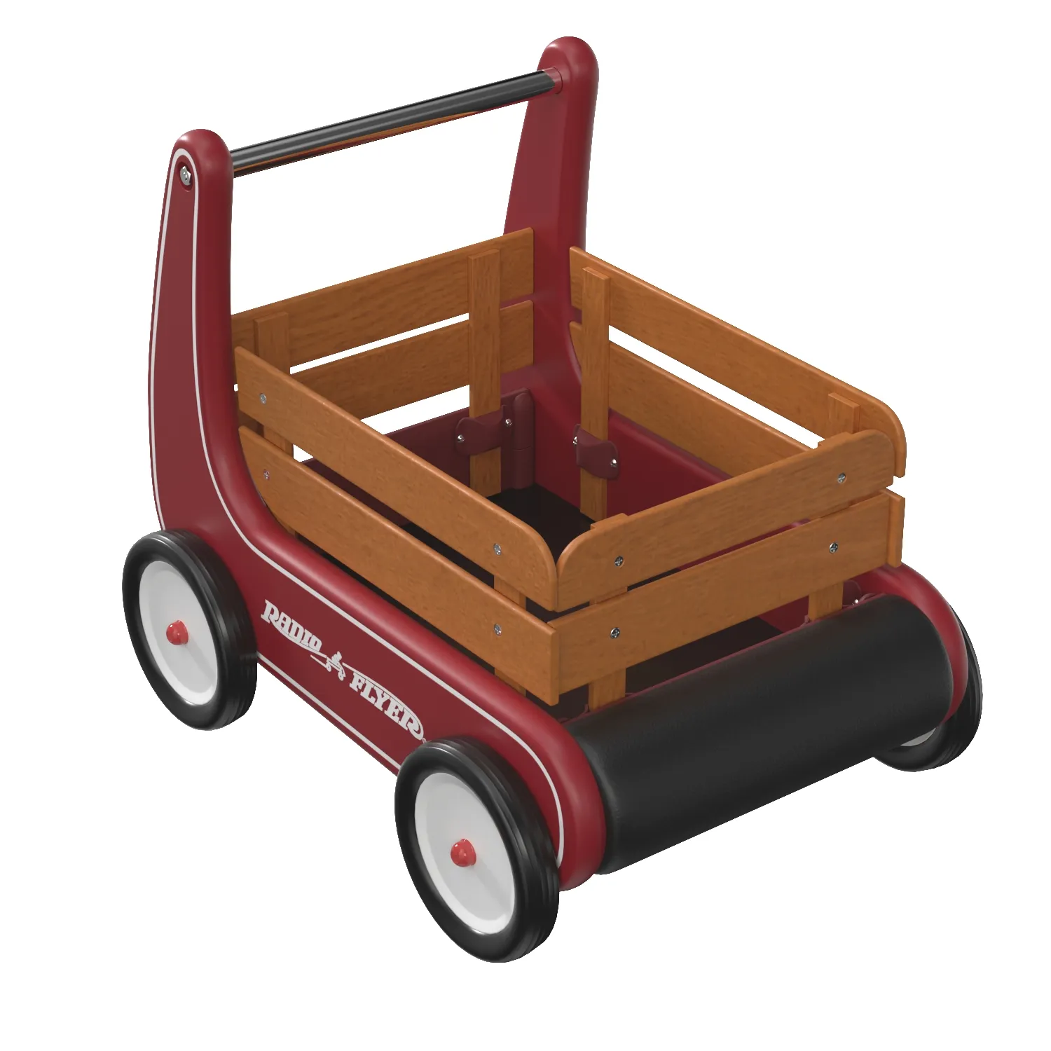 Radio Flyer Classic Walker Wagon Wood Walker Toddler Toy PBR 3D Model_06