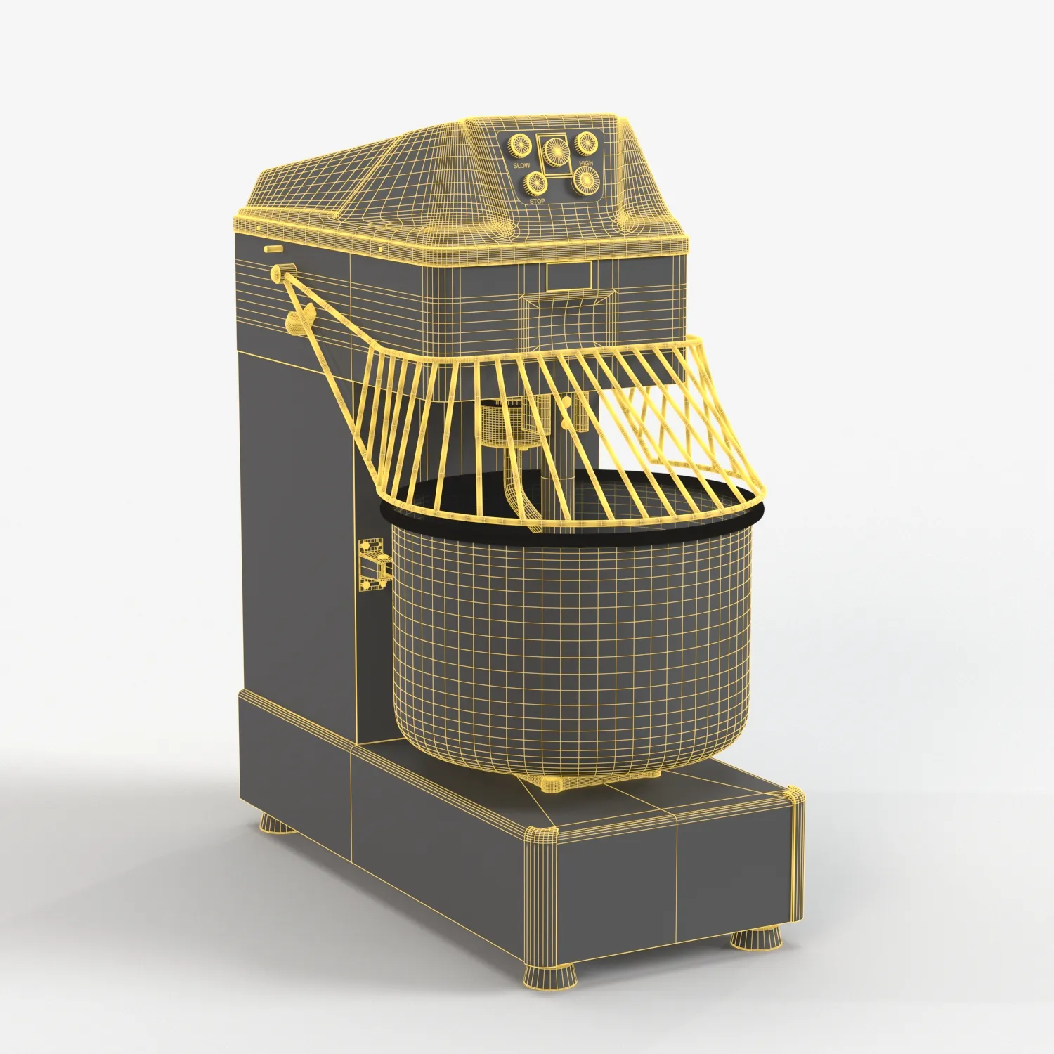 Two Speed Spiral Dough Mixer PBR 3D Model_07