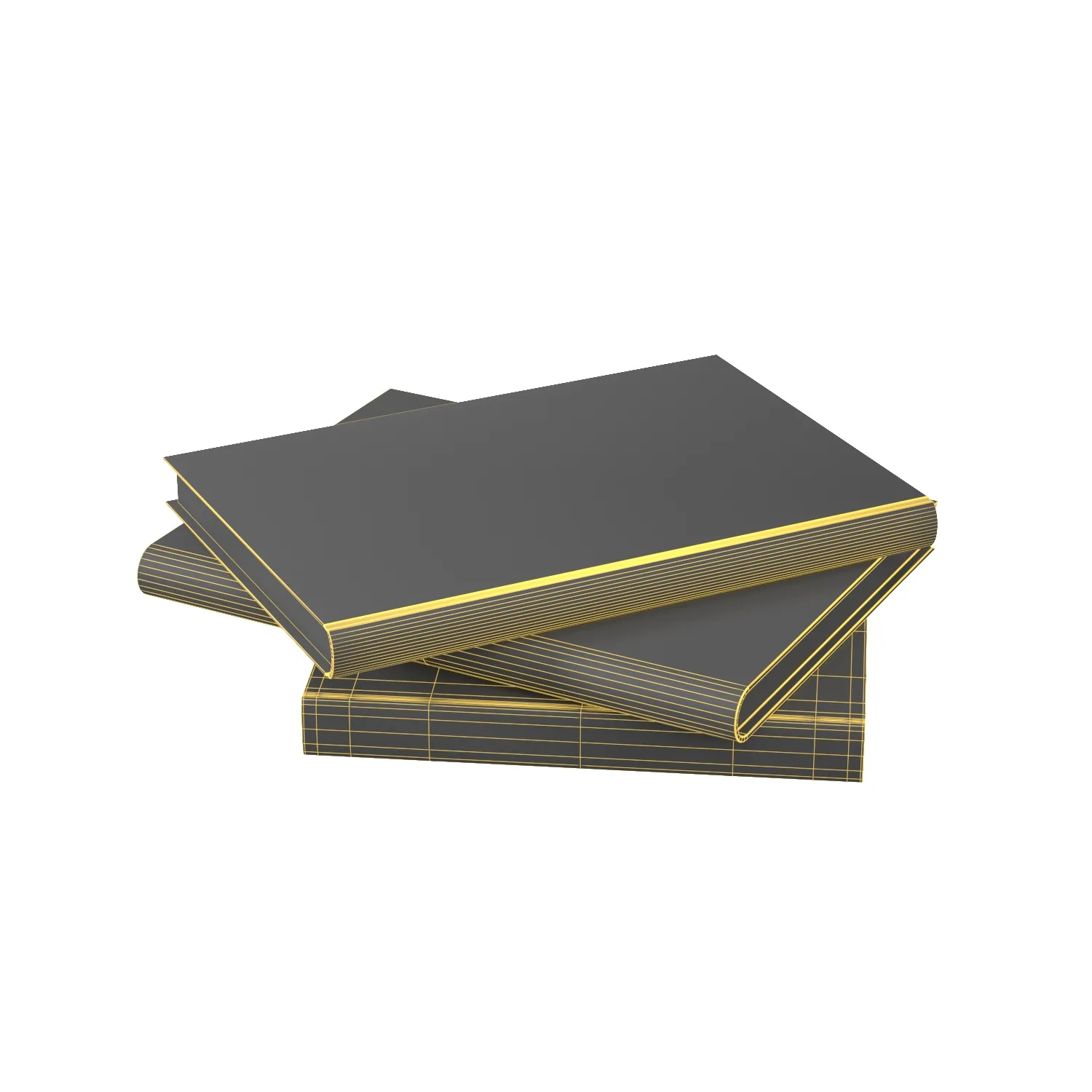 3 Book Set 01 PBR 3D Model_07