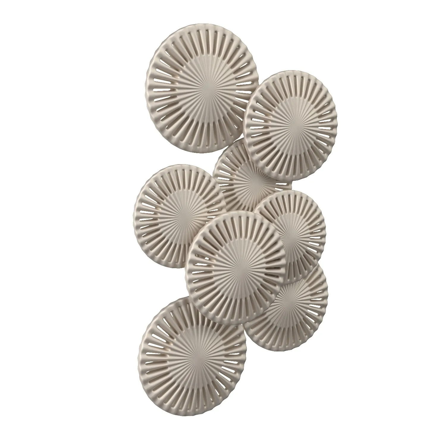 Round Metal Wall Sculpture Artwork 3D Model_01